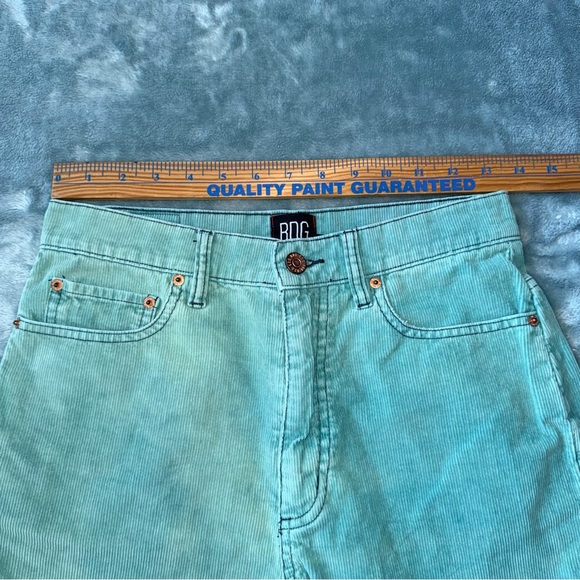 BDG Women's Aqua Corduroy Girlfriend High Rise Shorts size 27 Distressed look - Picture 7 of 9